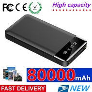 80000mah large capacity power bank portable digital display external battery charger power bank suitable for Xiaomi IPho
