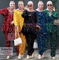 SETELAN CELANA ANDIN IKATAN CINTA / SETELAN ANDIN JUMBO XXL XL / ONE SET Rayon Motif / Cp Waka Jumbo XXXL