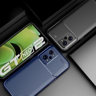 Realme GT Neo 2 Case Armor Carbon Fiber TPU Soft Silicone Back Cover Realme GT Neo2 GTNeo 2 Phone Casing