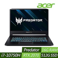 Acer PT315-52-790J 15吋電競筆電(i7-10750H/RTX2070/16G/512G SSD/Predator/黑)