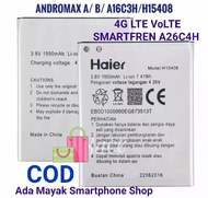 COD BATTERY ANDROMAX A / B 4G LTE Volte A16C3H / H15408 / A26C4H CAPACITY Android Gratis packing bubble wrap free batu batrai batre haier smartfreen smarpren hp android haier 4g lte volte