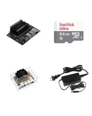 NVIDIA Jetson Nano Developer Kit套件組(含主板、SanDisk 64G microSD、電源組、壓克力外殼附風扇)