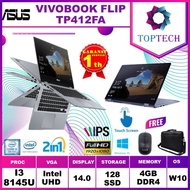 ASUS VIVOBOOK FLIP TP412FA 2in1 Touch i3 8145U 8GB 128ssd W10 14.0FHD