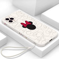【เคสไอโฟน11】iPhone Case Disney Mickey Minnie Cartoon TPU for iPhone12 11Pro MAX XR X XS SE2020 6 7 8 7p 8plus Silicone Case