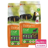 【Burgess英國伯爵】天竺鼠飼料-薄荷鮮味 2KG-兩包入