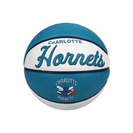WILSON NBA隊徽系列橡膠籃球-復古黃蜂隊#3-兒童 室外 戶外 3號球 WTB3200XBCHA 藍綠白
