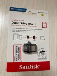 SanDisk 32GB ULTRA DUAL DRIVE M3.0 雙用隨身碟 (Android 裝置適用) (SDDD3-032G-G46) 香港行貨