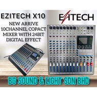 EZITECH X10 NEW ARRIVE 10CHANNEL COPACT MIXER WITH 24BIT DIGITAL EFFECT
