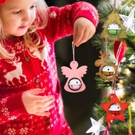 [Idea]Christmas Wooden Pendants Small Bell Christmas Tree Hanging Pendant Gift