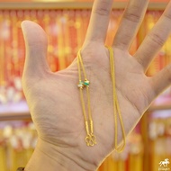 สร้อยคอทองคำแท้ น้ำหนัก 1 สลึง ลายซีตรองโปร่ง(ลงยาสีฟ้า) ทองคำแท้ 96.5% ลายสวยที่สดุ ยอดนิยมที่สุด ในราคาสบายๆ