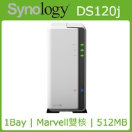 Synology群暉科技 DS120j 1Bay網路儲存NAS(Marvell雙核/512MB)(不含硬碟)