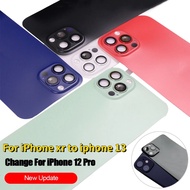 2 In 1สติกเกอร์ฟิล์มด้านหลัง,สำหรับ IPhone Xr กับ IPhone 13/ IPhone 12 X XS 11วินาทีรุ่นเปลี่ยน12 Pro 13ฝาครอบเลนส์กล้องเคสไล่ระดับสีผิวด้าน