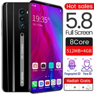 【Free headphones】RAM 4GB + ROM 64GB Rino3 Pro 5.8 Inci HP Murah Handphone Murah Ponsel Android 8.1 4G WCDMA Ponsel Pintar GSM Android Handphone Dual Sim Card octa Core 512MB RAM + 4GB ROM