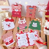 Cartoon Christmas Card Student Party Gift Blessing Envelope DIY Folding Small Card Christmas Day Message Card