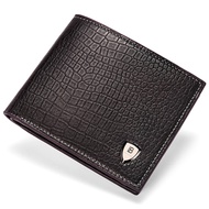 BOSTANTEN Men's PU Leather Bifold Wallet Zipper Coin Purse Wallet For Men B3194773K
