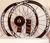 Mavic Cosmic Elite S700C Wheelset Road Bike V Brake Disc Brake Wheelset 20 24 Holes Hub 40MM Frame Height Thru Axle Quick Release Wheel Set for 8 9 10 11 Speed One Pair