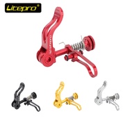 [Activity Price] Ultra-light Solid Bike Seatpost Clamp Folding Bicycle Screw Lever Hook Durable Quick Release Bolt Lock Components Parts for Brompton Pikes 3Sixty Folding Bike