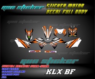decal custom klx bf orange putih
