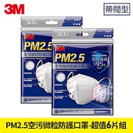 3M PM2.5空污微粒防護口罩帶閥型 - 超值6片 9501V