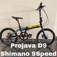 PROJAVA TRAVEL D9 9SPEED FOLDING BICYCLE | 3 COLOURS | 20" 406 WHEELS
