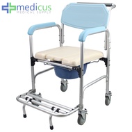 Medicus KDB-697L Heavy Duty High Quality Adult Commode Chair with Chamber Pot Arinola with chair