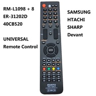 ┋❉ER-31202D Devant ER-31202D HUAYU RM-L1098 + 8 Universal LED/LCD Remote Control Compatible TV model