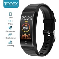 Todex สร้อยข้อมือสมาร์ท qw18 HD หน้าจอสี IP68 กันน้ำสนับสนุนว่ายน้ำกล้องบลูทูธตลอด 24 ชั่วโมงการจัดการสุขภาพกีฬาดูสมาร์ทสำหรับ Apple / Android