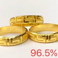 แหวนทองคำแท้ 96.5% #แหวนโดนัทตัดลายจีน สวยๆ ตันๆ #ยอดนิยมตลอดกาลน้ำหนักทองครึ่งสลึง