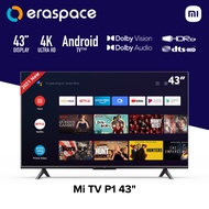[Official Warranty] NEW 2021 Xiaomi TV P1 43 inch 4K UHD|Android 10|Smart TV|Hands-free Google Assistant|Stereo Speakers