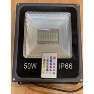 lampu sorot led warna warni 50 watt 50w lampu tembak RGB led 50 watt