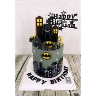 Avengers themed Birthday Cake (with Batman Figurine)