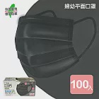 《真心良品xUdlife》吸護醫用拋棄式婦幼平面口罩(低調黑)-100片