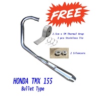 Honda TMX 155 Bullet Pipe Type Muffler for TMX 155 Exhaust pipe