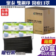 聚泰 聚隆 醫療口罩(曜石黑)-50入x40盒(箱購)