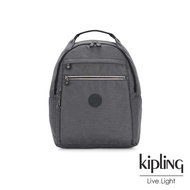 【KIPLING】沉穩丹寧灰多袋實用後背包-MICAH