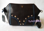 破天荒 3280元起標 日本全新正品 Anna Sui 黑色鉚釘 側背包 手拿包