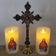 Household electronic wax cross decoration products cross electronic wax household office decoration products