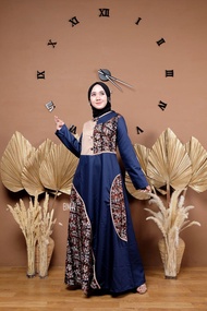 gamis batik etnik muslimah kombinasi polos Jumbo Long Dress premium mugoho Panjang bisa cod Pakaian SENO Cap Ekslusif ALISHBA wiensfaz wanita Terbaru