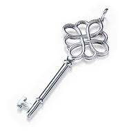 TIFFANY&Co. 同心結幸運之鑰純銀鍊墜
