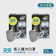 【天天】機車族立體口罩 25入/盒(醫療級+活性碳口罩)
