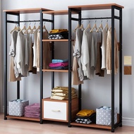 Rak baju kayu besi kukuh/open wardrobe IKEA/clothes hanging rack/rak baju wardrobe hotel/saloon rack/almari ikea