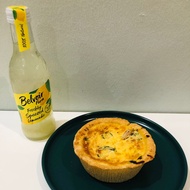 [55 Degree Celsius] Turkey Ham and Spinach Quiche + Freshly Squeezed Lemonade [Redeem In Store]