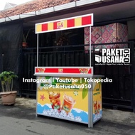 Booth Portable / Gerobak / Meja lipat - Minuman Teh Poci