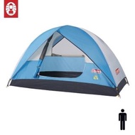 【Coleman】日光浴1人帳篷 天藍色 Sundome Tent Cyan(專利防積水系統 登山 雙窗 透氣 防雨)