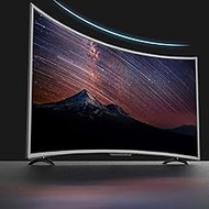 Dilwe 43 Inch 3000R HD Smart TV, Big Curve Screen, Real Time HDR Conversion, Support VGA/USB/AV/HDMI, RF, 4K WiFi 1920x1200 Network Television for Android(US)