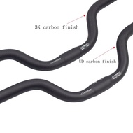 SILVEROCK Carbon M Type Handlebar Mid Rise Bar 25.4mm x 600mm for Brompton 3Sixty Pikes JAVA Fnhon Folding Bike Bicycle Parts