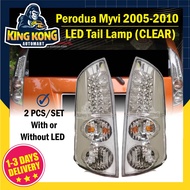 Vland Perodua Myvi Old  2005 - 2010 LED Tail Lamp Albino white lampu belakang clear