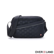 【OverLand】美式十字軍-格紋造型百搭率性側背包(5385)