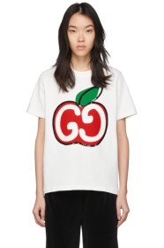 GUCCI白色 GG Apple T 恤