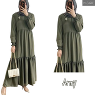Kaluna Dress Wanita Dewasa / Dress Muslim Korean Style Remaja / Dress Cewek Terbaru 2021 Kekinian / Gamis Wanita Ceruty Simple Elegan / Baju Gamis Wanita Remaja Polos / Baju Muslim Dewasa Perempuan Dusty / Baju Lebaran Wanita Model 2022/Dress Wanita Korea
